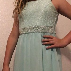 Aqua marine child’s ankle length dress